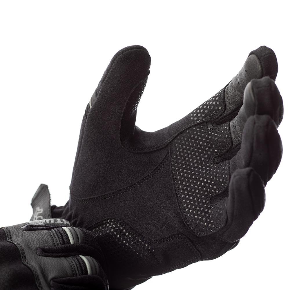 RST Motorcycle Touring Leather Short Glovess - Adventure X  CE (Black / Black)