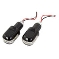 Bike It - Bar Ends With White LEDs - Black Pair (18mm)