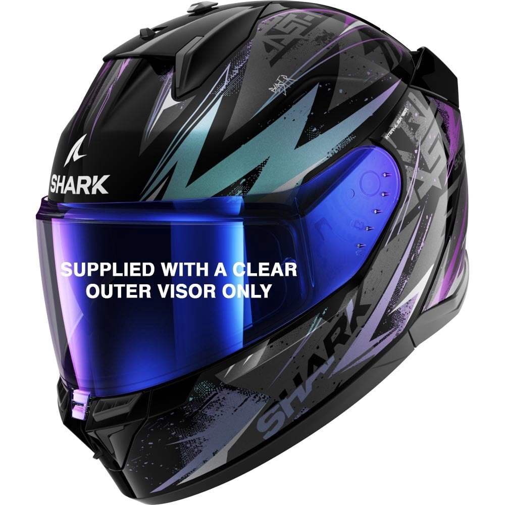 Shark (2025) Helmet - (2206) D-Skwal 3 Blast-R - Black/Purple