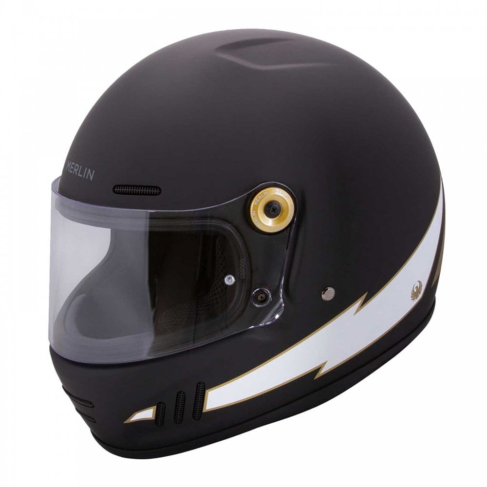 Merlin (2025) Full Face Helmet - Revival - Flash (Matt Black)