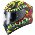 Vcan H128 Titan Motorcycle Helmet (Wild Yellow/Red)
