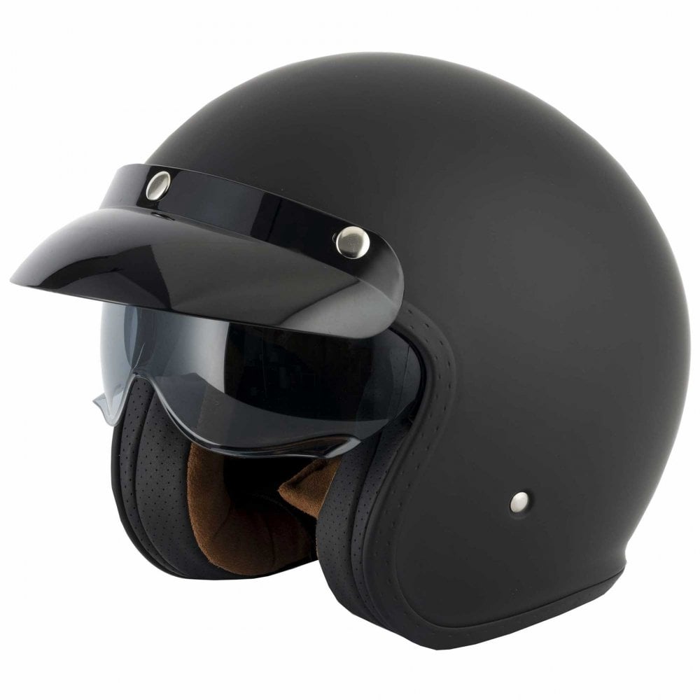 Vcan (2025) Helmet - H589 **With Peak** (Matt Black)