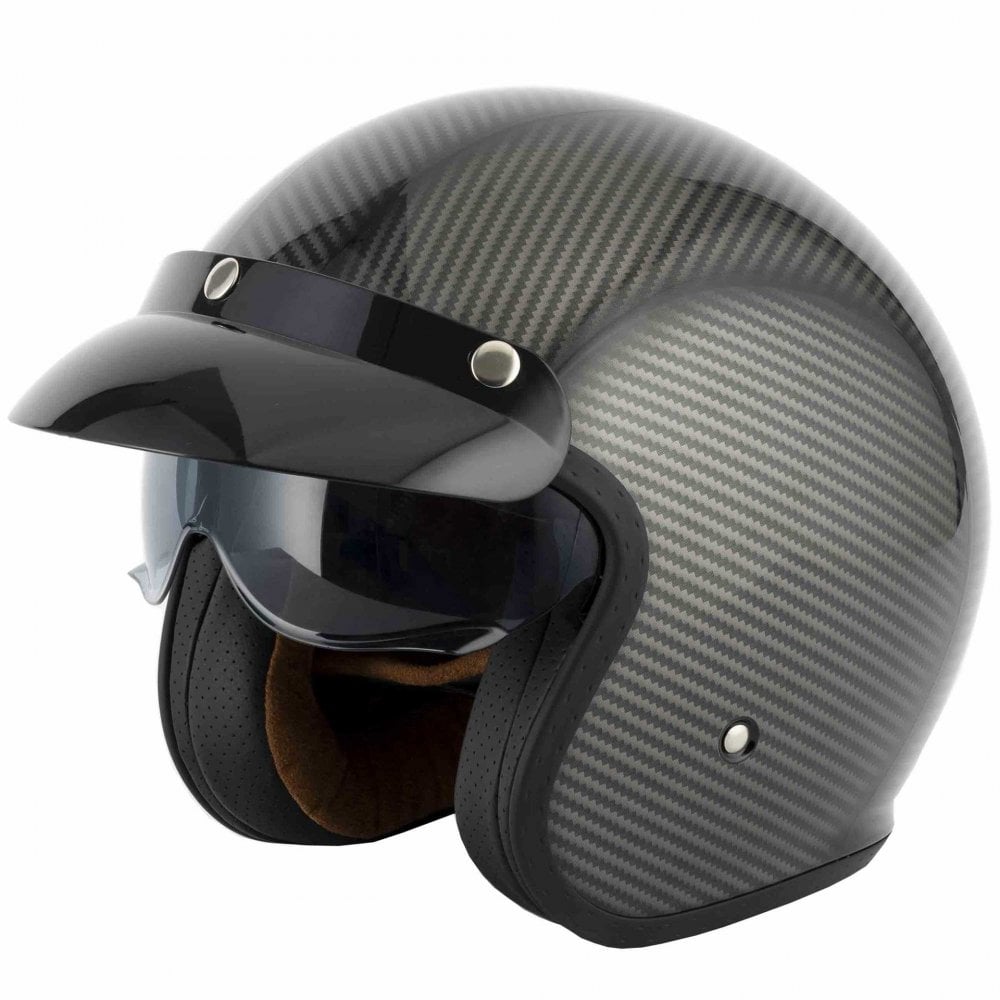 Vcan (2025) Helmet - H589 **With Peak** Delta FCW (Gloss Carbon)