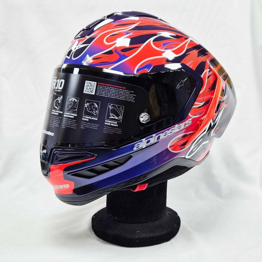Alpinestars (Limited Edition) Helmet - Supertech S-R10 FLYTE Jorge martin (Purple/Red/White/Black Gloss)