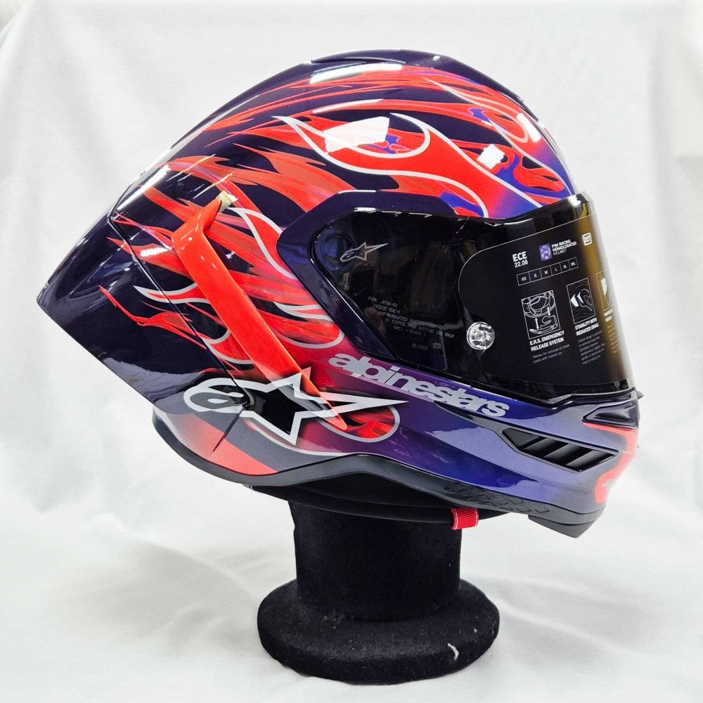 Alpinestars (Limited Edition) Helmet - Supertech S-R10 FLYTE Jorge martin (Purple/Red/White/Black Gloss)