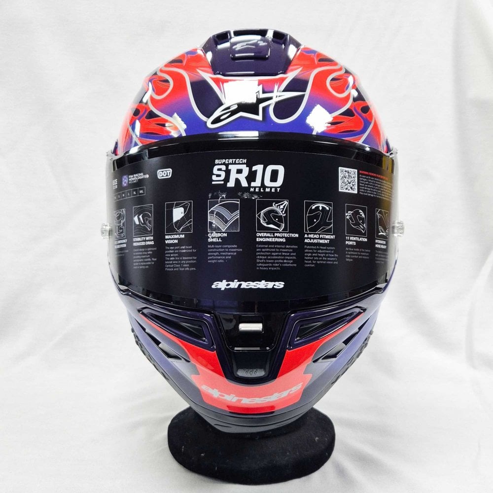 Alpinestars (Limited Edition) Helmet - Supertech S-R10 FLYTE Jorge martin (Purple/Red/White/Black Gloss)