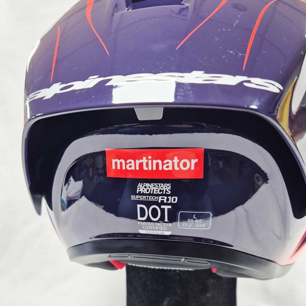 Alpinestars (Limited Edition) Helmet - Supertech S-R10 FLYTE Jorge martin (Purple/Red/White/Black Gloss)