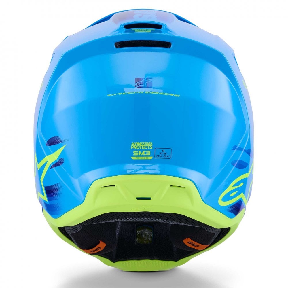 Alpinestars (SALE) MX Helmet - S-M3 FORCE (Cyan Gloss)