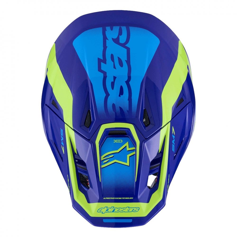 Alpinestars (MX26) MX Helmet - S-M7 DEED (Blue/Yellow Fluo Gloss)