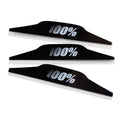 100% (Spares) Mud Flap/Strips - RNR & SVS - Black - x3