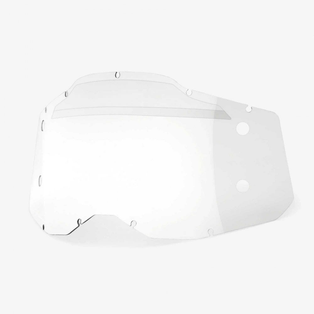 100% (Spares) Lens - Youth - FORECAST w/Mud Flap/Strip - Accuri-2/Strata-2 - Tint - Clear