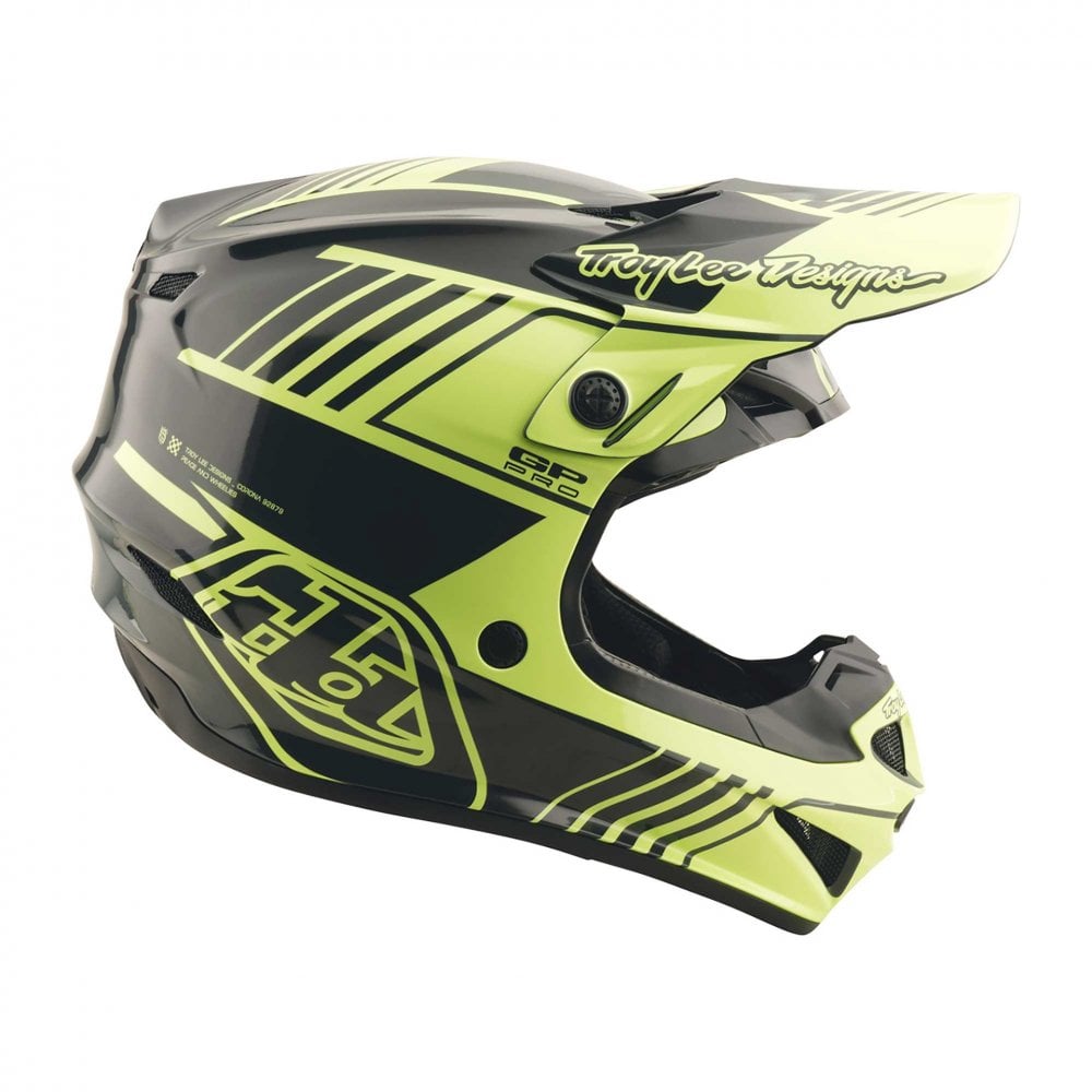 Troy Lee Motocross Helmet - GP Pro MIPS - SEGMENT (Glo Yellow/Black)