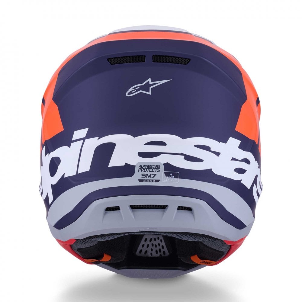 Alpinestars (MX26) MX Helmet - S-M7 CORE (Orange/Blue Matt)