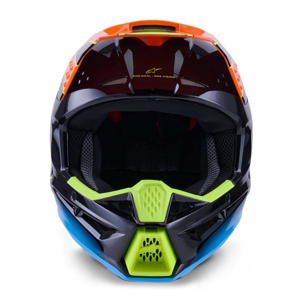 Alpinestars (SALE) MX Helmet - S-M3 FRAY (Black/Orange/Yellow Fluo Gloss)