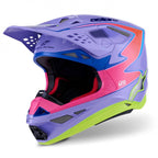 Alpinestars S-M10 Jett Lawrence MX | Enduro Helmet (Purple/Pink Fluo/Yellow Fluo Gloss)