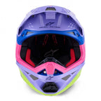 Alpinestars S-M10 Jett Lawrence MX | Enduro Helmet (Purple/Pink Fluo/Yellow Fluo Gloss)