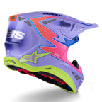 Alpinestars S-M10 Jett Lawrence MX | Enduro Helmet (Purple/Pink Fluo/Yellow Fluo Gloss)