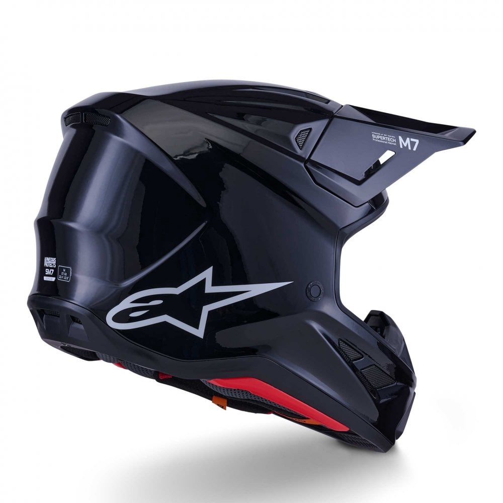 Alpinestars (MX26) MX Helmet - S-M7 SOLID (Black Gloss)