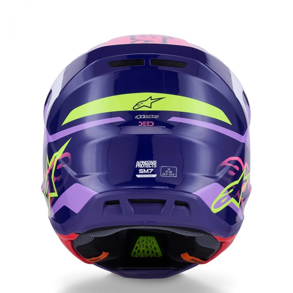 Alpinestars (MX26) MX Helmet - S-M7 DEED (Purple/Pink Gloss)