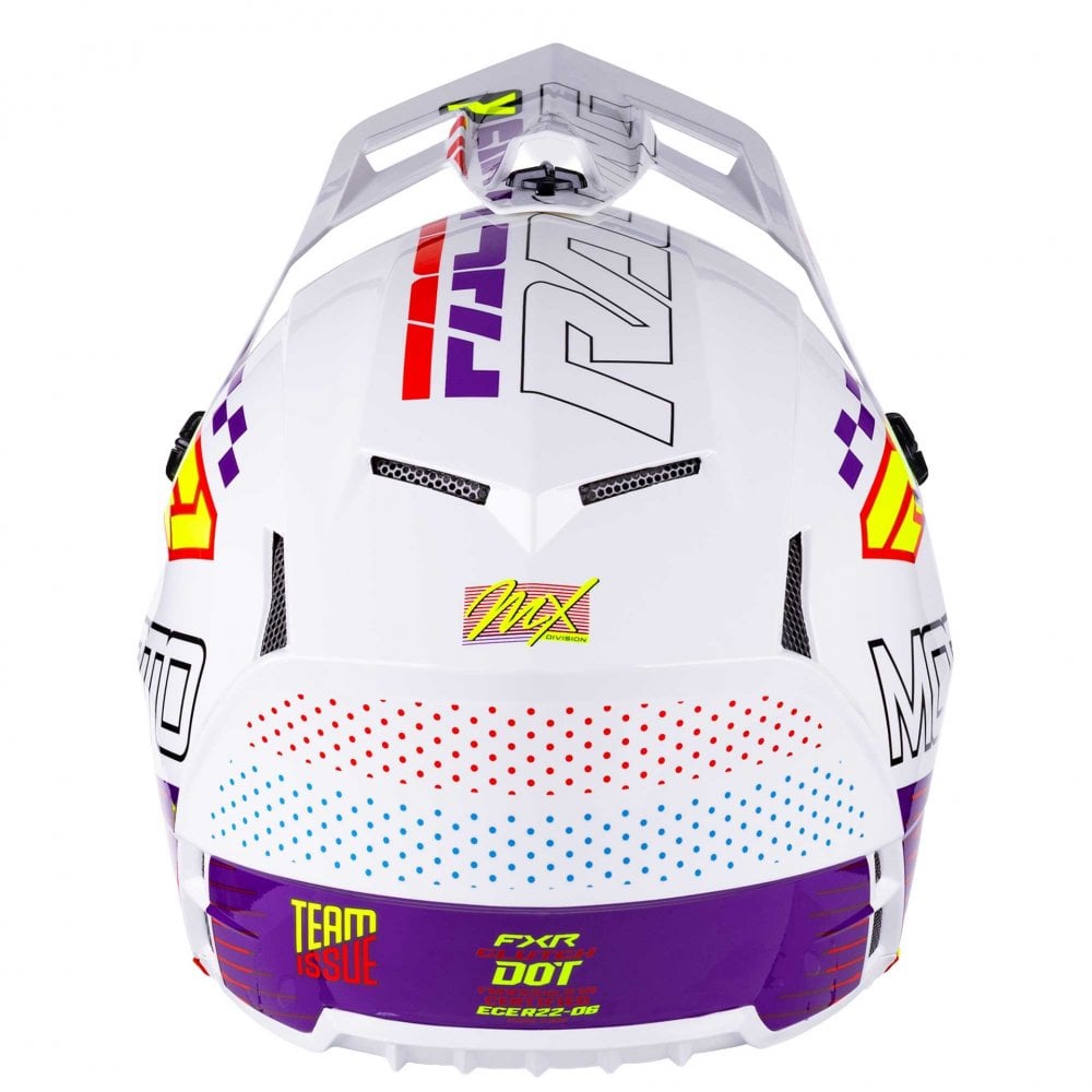 FXR (MX26) Helmet - Clutch - RACE DIV (White/Purple/Red)
