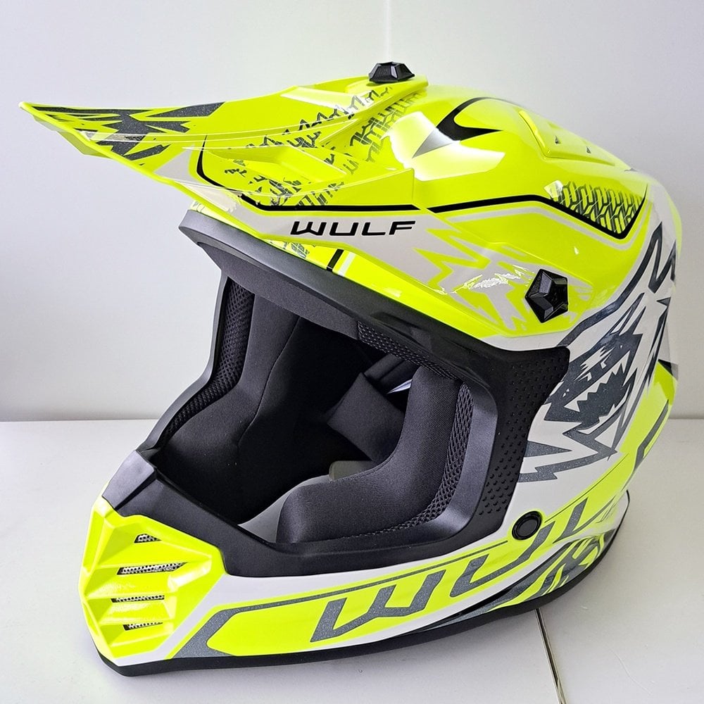 Wulfsport Youth AIR-X MX Helmet (Fluo Yellow)