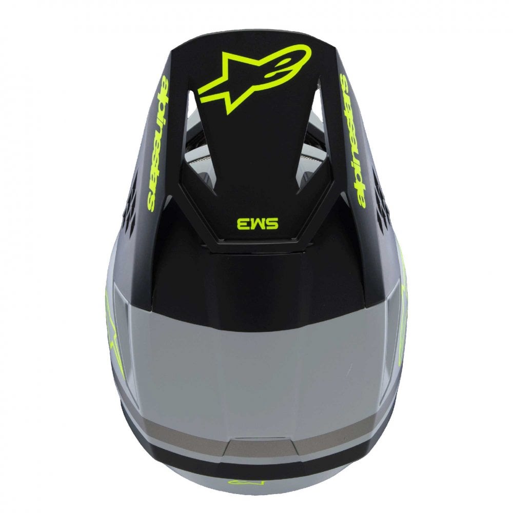Alpinestars (SALE) Youth Helmet - S-M3 Radium ECE06 (Grey/Black/Yellow Fluo Matt)