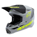 Alpinestars (SALE) Youth Helmet - S-M3 Radium ECE06 (Grey/Black/Yellow Fluo Matt)