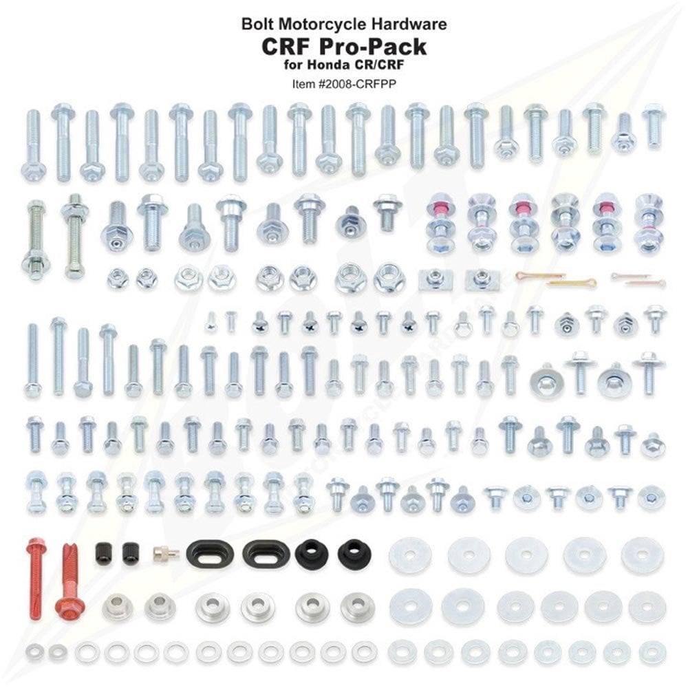 Bolt Hardware - Track Pack Fastener Kit - PRO - CRF150 07-26, CRF250 04-21, CRF450 02-20, CRF250X 04-19, CRF450X 05-18, CRF250RX 20-21, CRF450RX 17-20