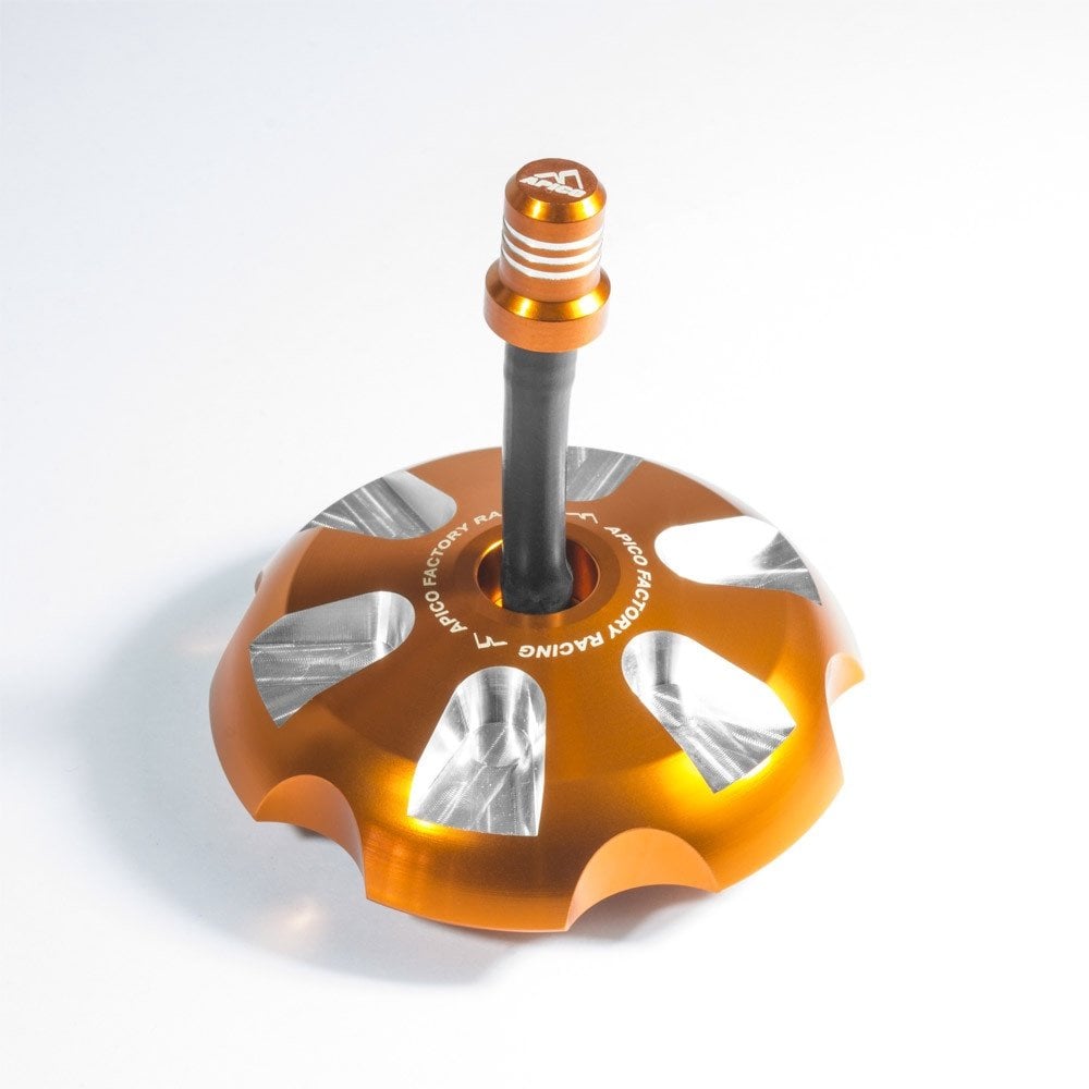Apico - Fuel Cap w/Breather - KTM SX65 24-27, SX/SXF 85-450 13-27, Husqvarna TC65 24-27, TC/FC 85-450 14-27, Gas Gas MC65 24-27, MC/MCF 85-450 21-27 - Orange