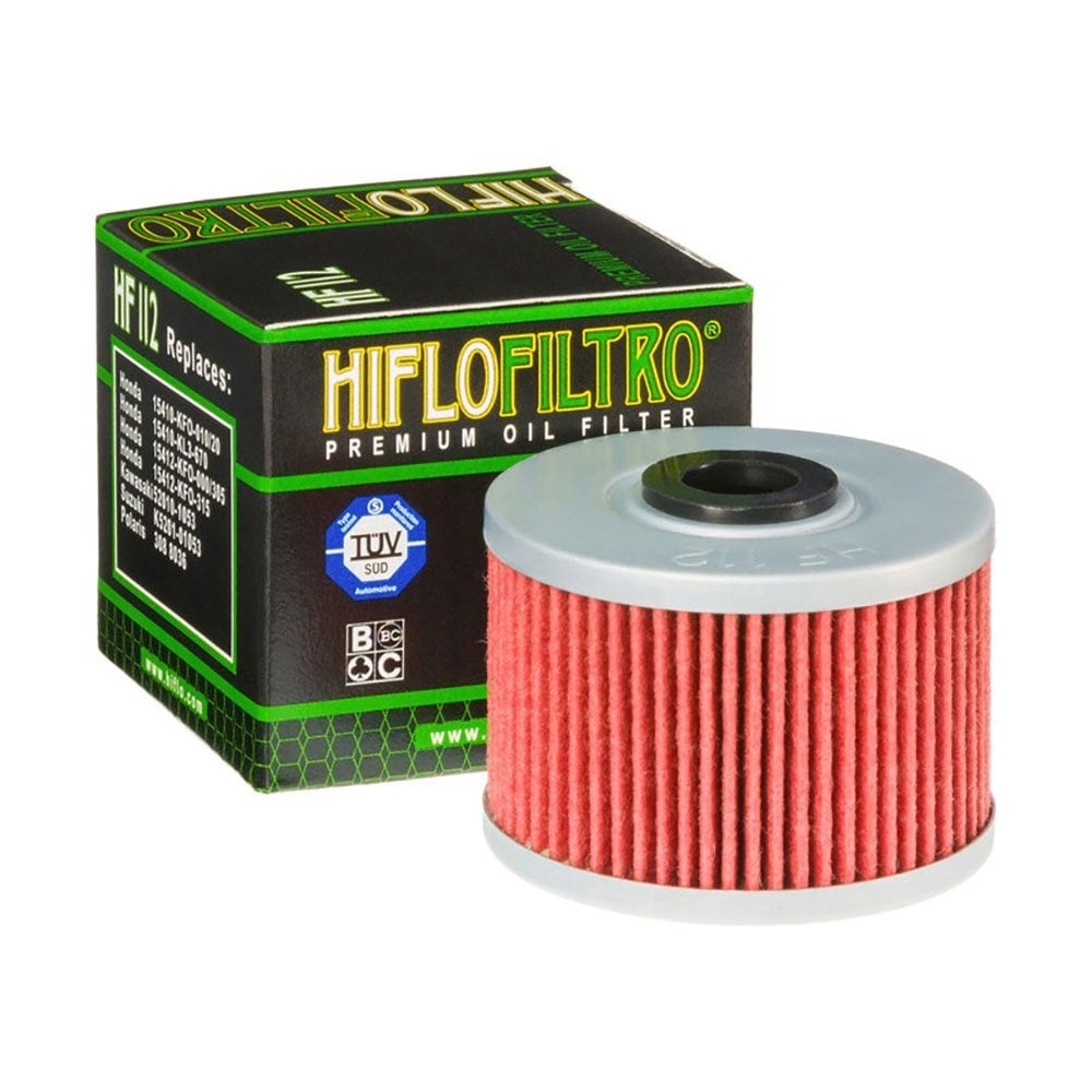 HiFlo Oil Filter - HF112 - KXF450 06-15, XR250 86-04, XR400 96-08, XR650R 00-08, XR650L 93-08, KLX110 02-25, KLX250 09-20, KLX300 96-07, KLX450R 08-18, ATV KFX450 08-14