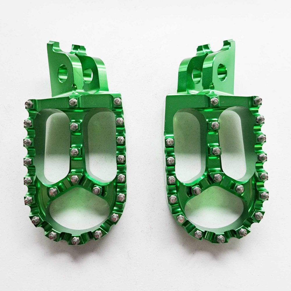 Apico - Foot Pegs - X-Treme - KXF250 06-26, KXF450 07-26, KXF250/450XC 21-26 - Green
