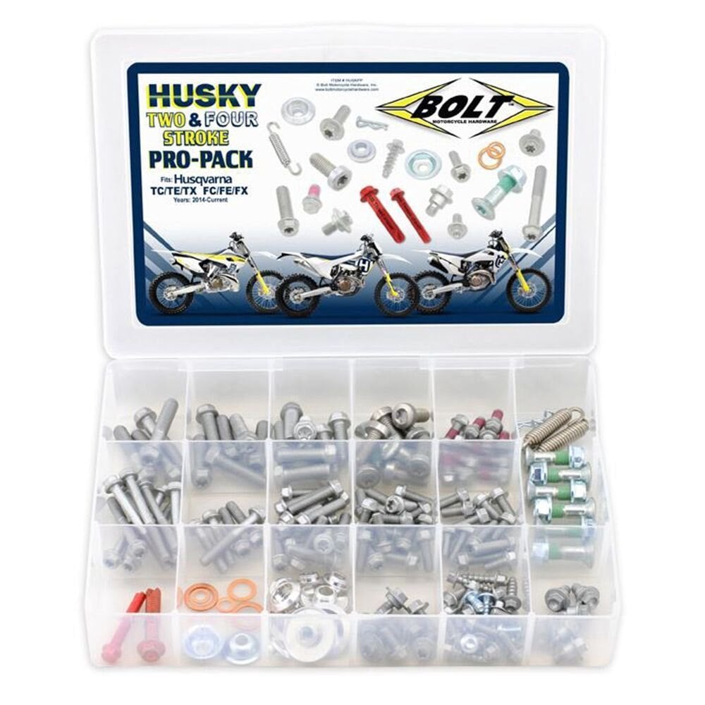 Bolt Hardware - Track Pack Fastener Kit - PRO - Husqvarna TC/TE/TX 125-150 19-26, TC/TE/TX 250-300 20-26, FC/FE/FX 250-501 14-26
