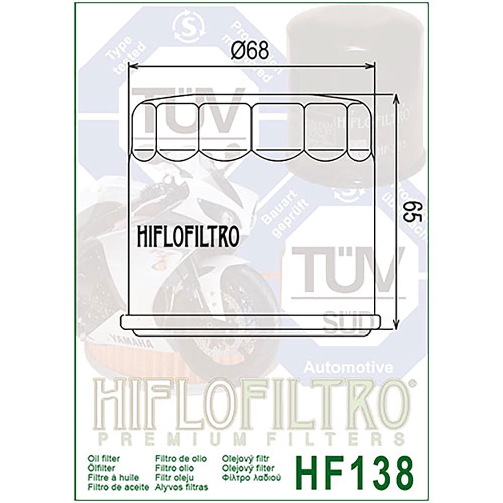 HiFlo Oil Filter - HF138 (16510-07J00-000/16510-07J10-000)