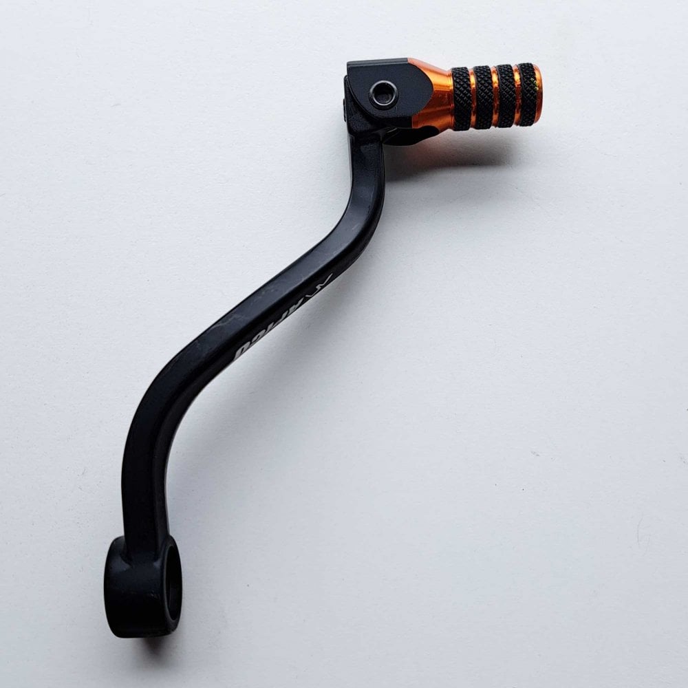 Apico - Gear Lever - Elite - KTM SX250 17-22, EXC250/300 17-23, Husqvarna TC250 17-22, TE250/300 17-23, TX300 17-22, Gas Gas MC250 22-23, EC250/300 21-23, EX250 22-23, EX300 20-23 - Black w/Orange