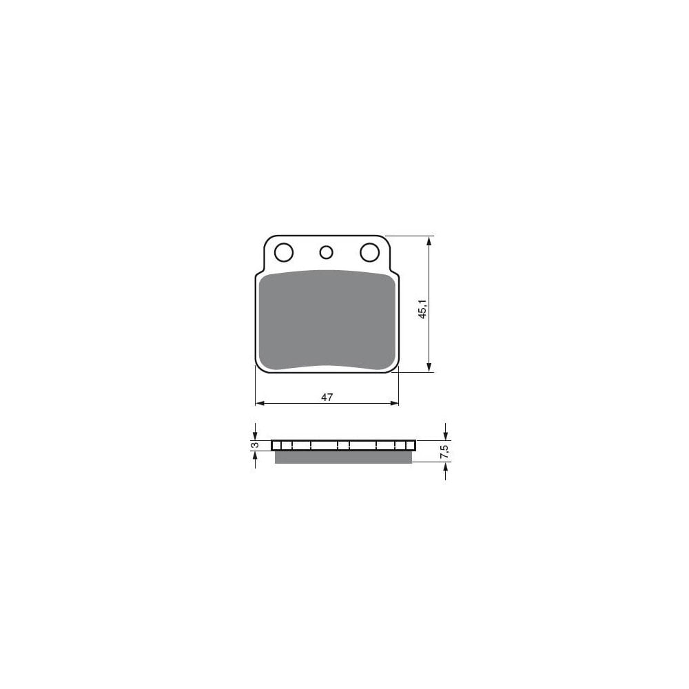 Gold Fren - Brake Pads - GF092 (FA137) (Rear ATV LTZ400 03-12, LTR450 06-13)