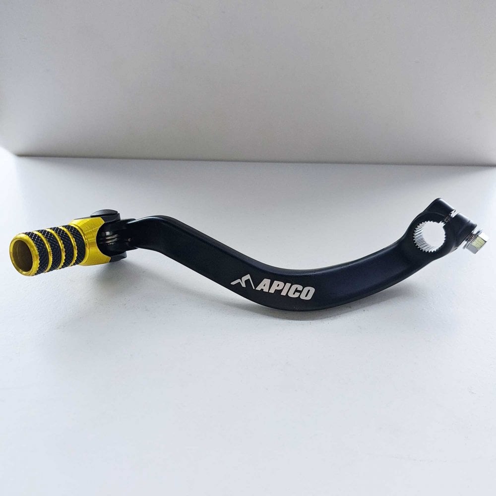 Apico - Gear Lever - Elite - RM250 01-08 - Black w/Yellow
