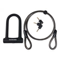 RIDERR Motorcycle D Lock + Cable Combo Deal (Black)