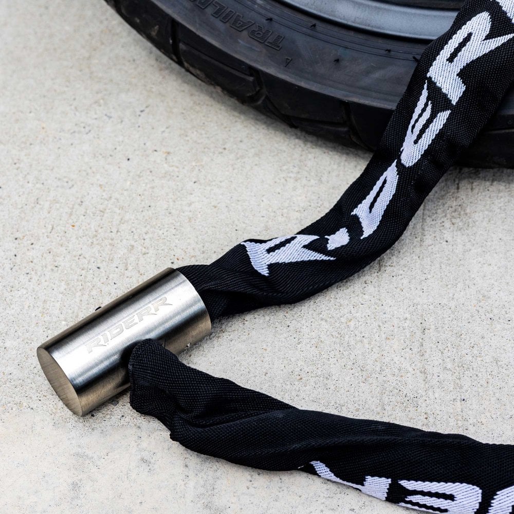 RIDERR Motorcycle Link10 Chain Lock - Stainless Steel Lock Body & Pin | 10mm Chain | 3x Keys | Anti-Drilling Lock Head