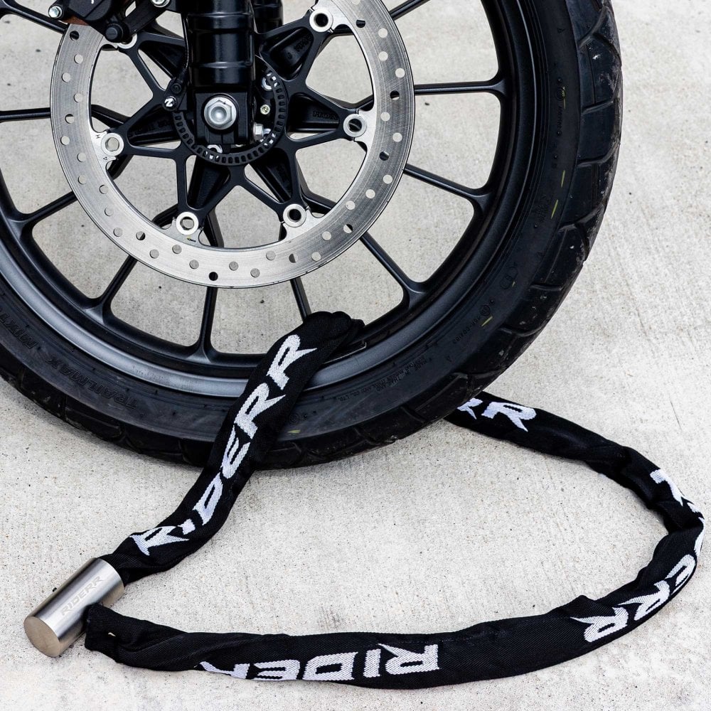 RIDERR Motorcycle Link10 Chain Lock - Stainless Steel Lock Body & Pin | 10mm Chain | 3x Keys | Anti-Drilling Lock Head