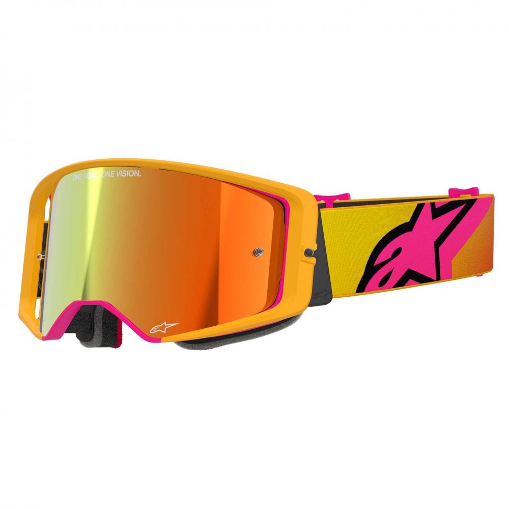 Alpinestars MX | MTB Vision SuperTech Goggles CORP (Yellow Fluo/Pink) Mirror Red Lens