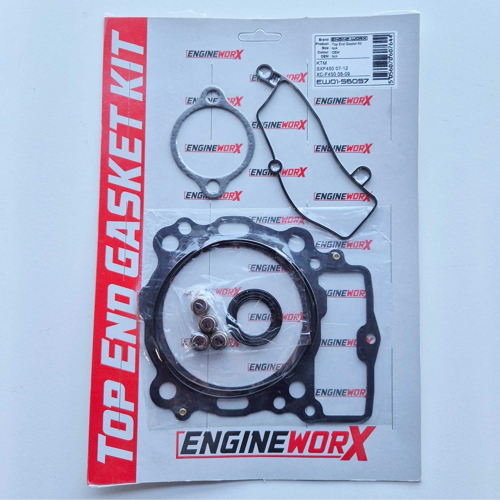 EngineWorx - Full Gasket Kit - KTM SX250 07-16, EXC250 07-16, EXC300 08-16, Freeride R250 14-17, Husqvarna TC250 14-16, TC300 14-16, Husaberg TE250 11-12, TE300 11-12