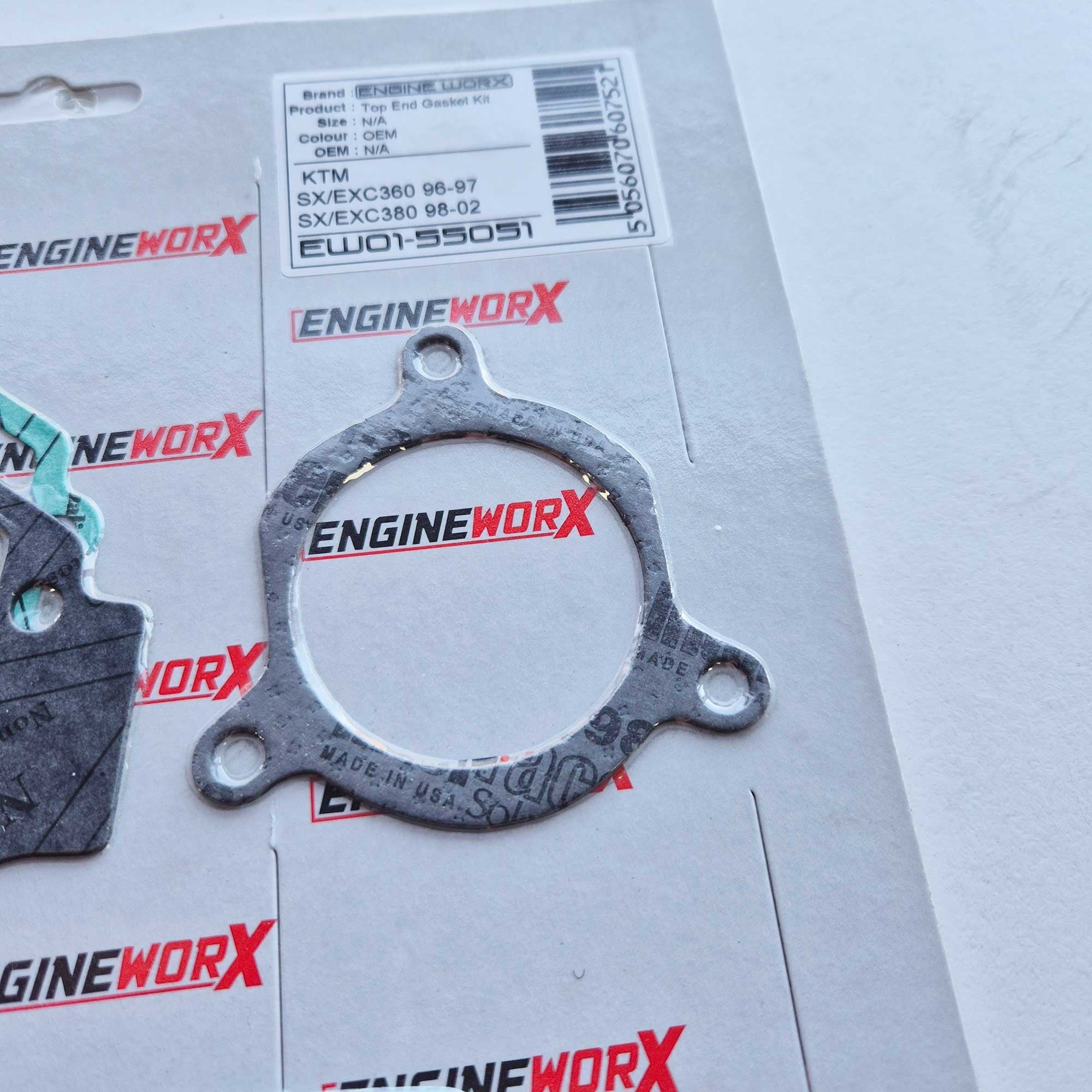 EngineWorx - Top End Gasket Kit - KTM SX360 95-97, SX380 1998, EXC360 95-97, EXC380 1998