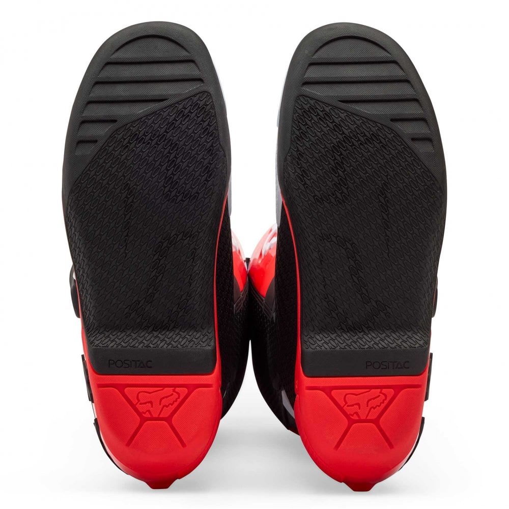 FOX Racing Motocross Boots - COMP (White/Fluo Red/Black)