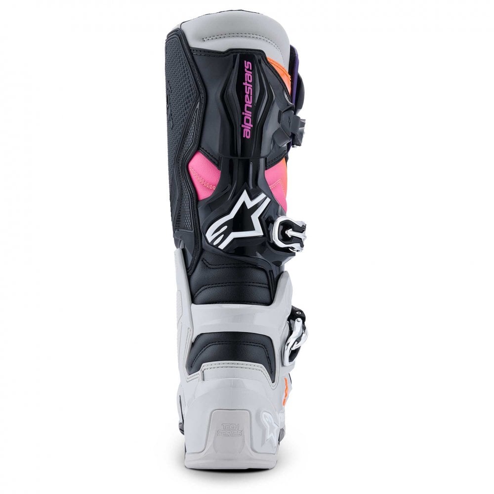 Alpinestars MX Boots - Tech 7 **NEW Model** (Black/Light Grey/Orange Fluo/Magento)