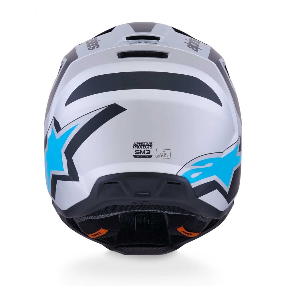 Alpinestars (MX26) MX Helmet - S-M3 HEAT (Silver/Blue/Black Matt)