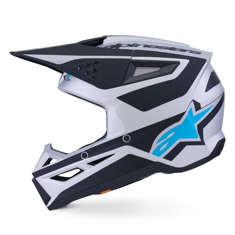 Alpinestars (MX26) MX Helmet - S-M3 HEAT (Silver/Blue/Black Matt)