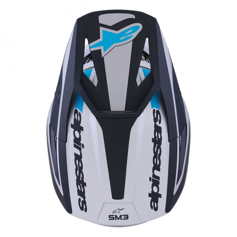 Alpinestars (MX26) MX Helmet - S-M3 HEAT (Silver/Blue/Black Matt)