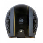 Merlin (2025) Open Face Helmet - Blackbird Jet - Racer (Gloss Grey/Black/Gold)