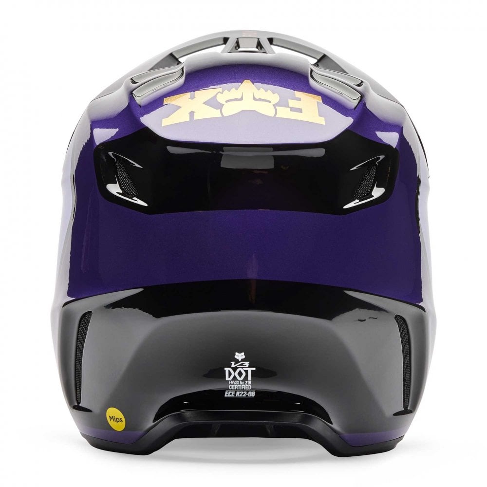 FOX MX | Enduro Helmet - V3 DRIP (Black/Purple)