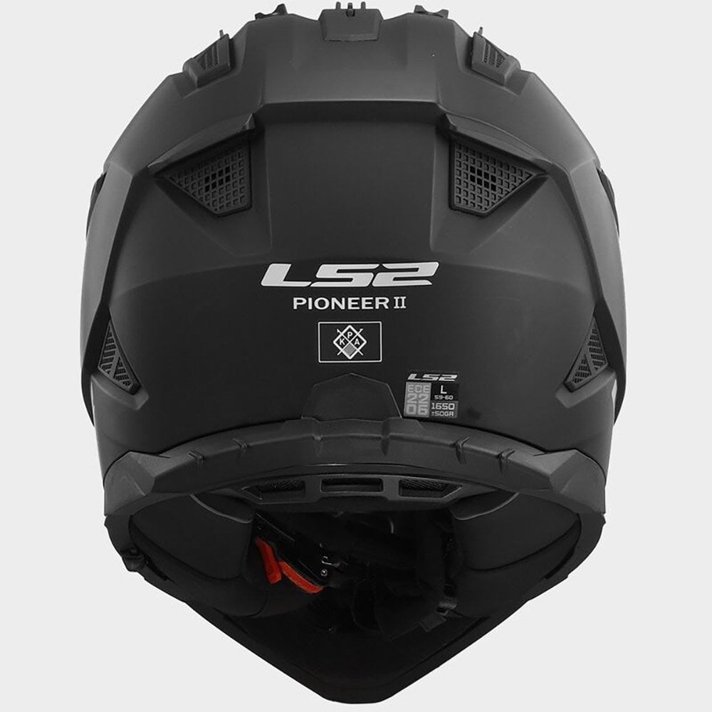 LS2 Motorcycle Adventure Helmet - MX702 Pioneer II Plain (Matt Black)
